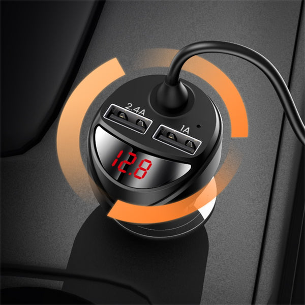 USAMS US-CC219 C41 30W Car Charger With 2IN1 Retractable Cable  Type-C+Lightning