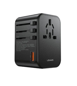 USAMS US-CC199 T62 65W Dual Type-C+USB Universal Travel Charger (US/AU/UK/EU)