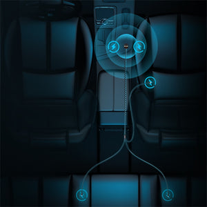 USAMS US-CC219 C41 30W Car Charger With 2IN1 Retractable Cable  Type-C+Lightning