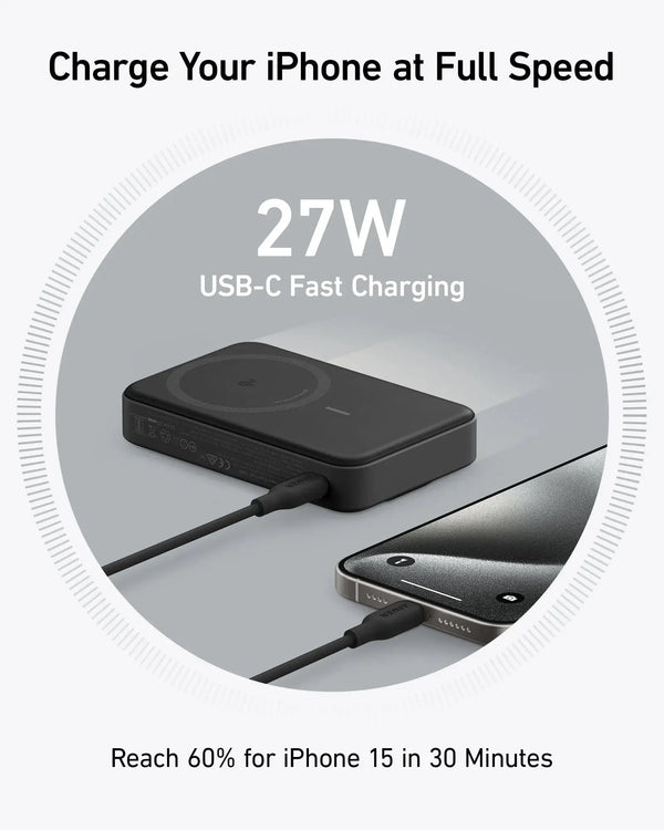 Anker Power Bank MagGo 10000mAh Qi2 Certified 15W