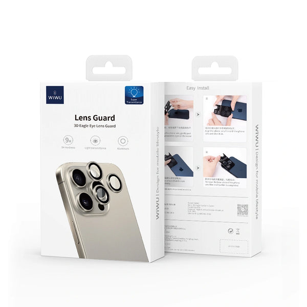 WIWU 3D Easy Installation Lens Guard 16, 16pro, 16promax