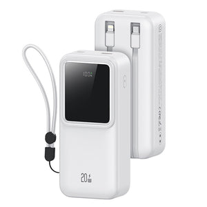 USAMS PD20W Dual-port Digital Display Fast Charging Power Bank With Dual Cables