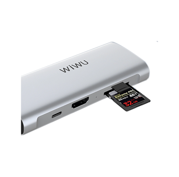 WiWU Alpha 731HP 7 in 1 Multiport Adapter Type-C