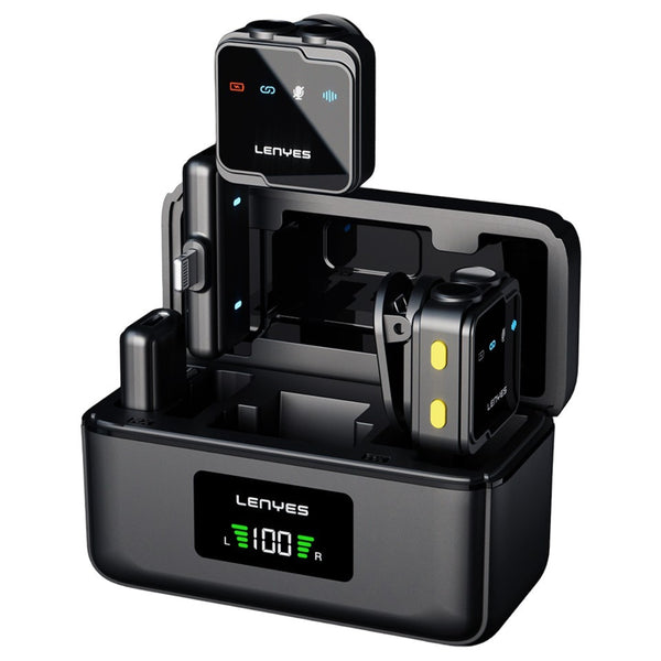 LENYES 2-in-1 Noise Cancelling Lavalier Microphone LM205