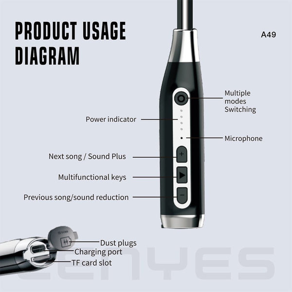 LENYES A49 Wireless Headset