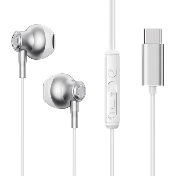 JOYROOM JR-EC07 TYPE-C Series Metal Half In-Ear Wired Earphones