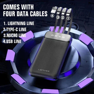 LENYES Power Bank 10000mAh with Multi-Input & Output Options PX182