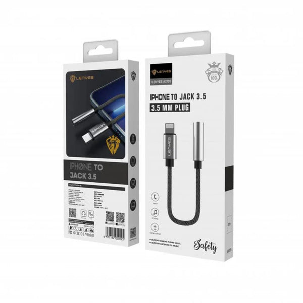 LENYES iPhone to Jack 3.5mm audio Adapter AX105