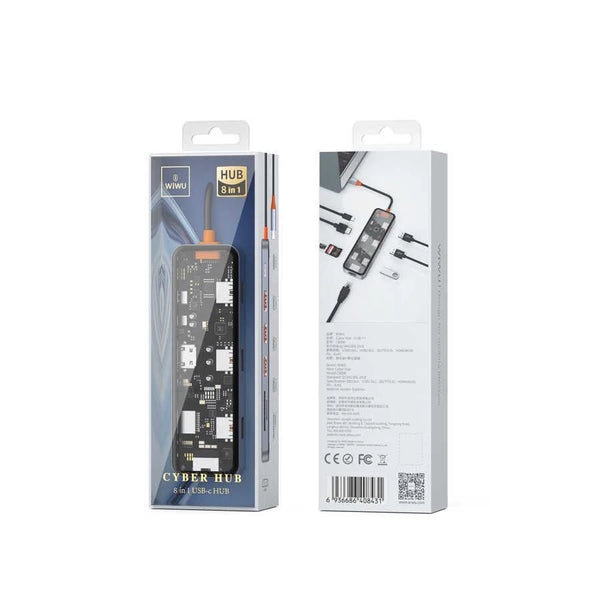WIWU Cyber 8 in 1 Type-C Hub 100W