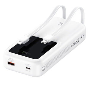 USAMS PD20W Dual-port Digital Display Fast Charging Power Bank With Dual Cables