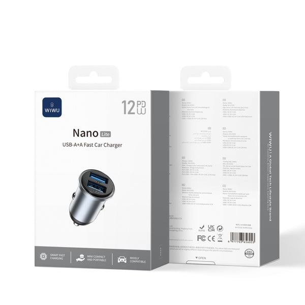 WIWU 12W Nano Lite 2A Fast Car Charger Wi-CC031