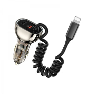 WIWU 90W Fast Car Charger with lightning cable Wi-QC016