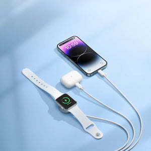 JOYROOM S-IW007 3-in-1 Apple Watch Magnetic Charger with Dual Lightning Cable