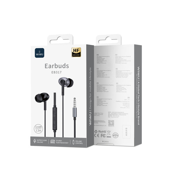 WIWU 3.5mm Stereo Wired Earbuds EB317