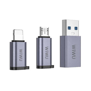 WiWU Concise Series 3in1 Type-C to USB-A/Micro/Lightning Adapter