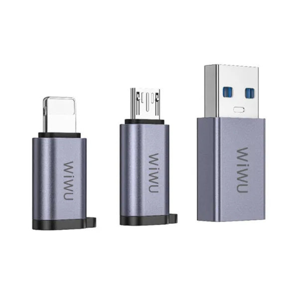 WiWU Concise Series 3in1 Type-C to USB-A/Micro/Lightning Adapter