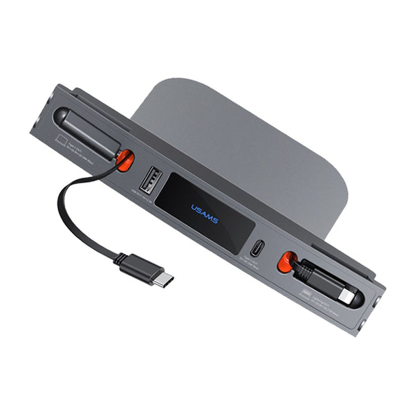 USAMS US-SJ649 60W 4 ports Car Central Control Charging HUB For Tesla 3/YC