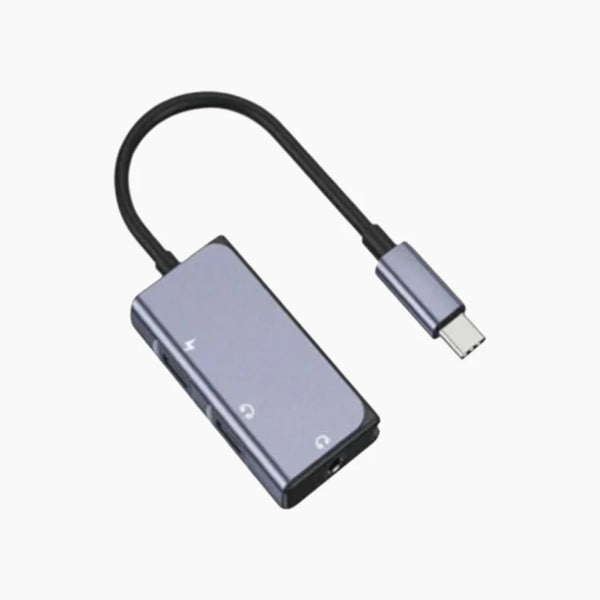 WIWU LT02 Pro Audio Adapter Type-C To Type-C & 3.5mm