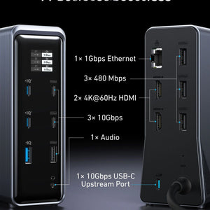 ANKER Prime Charging Docking Station (14-in-1, Dual Display, 160W) A83B62A1