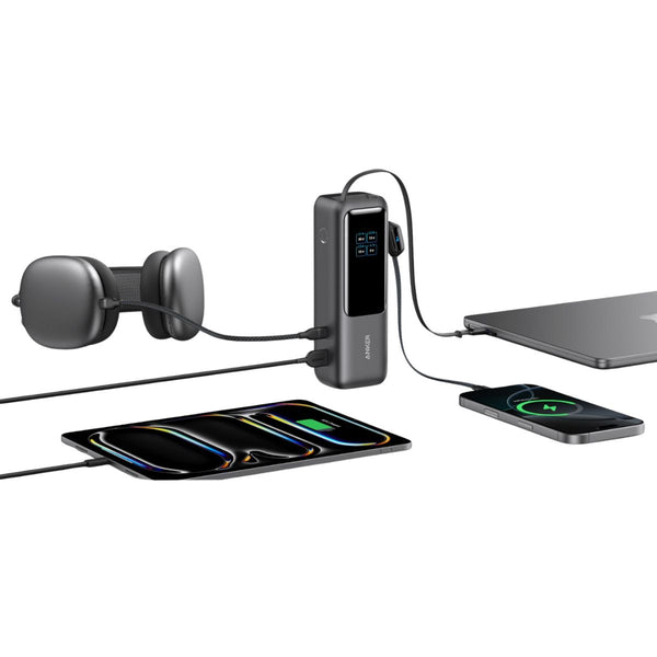 ANKER Power Bank (25K, 165W, Built-In USB-C and Retractable Cable) A1695H11