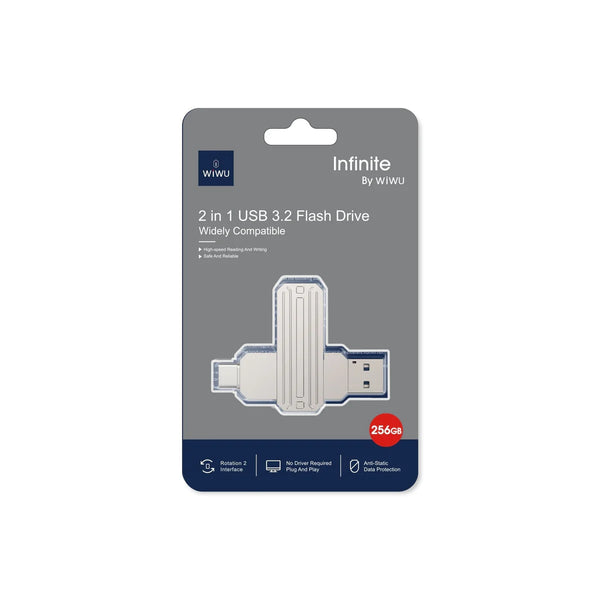 WIWU Infinite 2in1 USB3.2 Flash Drive Fast & Versatile FD003