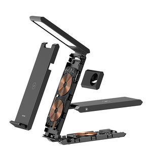 USAMS US-CD181 15W 3in1 Folding Wireless Charging Stand With Table Lamp