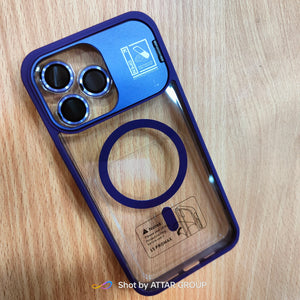 iPhone Colorful Clear Case With MagSafe & Camera lens Stand