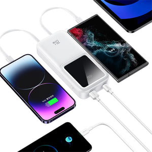 USAMS PD20W Dual-port Digital Display Fast Charging Power Bank With Dual Cables