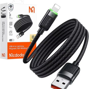 MCDODO CA-6000 USB-A to Lightning 3A Magnetic Self-Winding Data Cable 1.2m