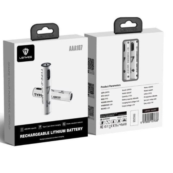 LENYES Rechargeable 6000mWh Batteries AAA107