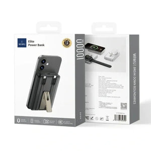 WiWU Elite 10000mAh Power Bank with Built-in Cable & Stand Wi-P056