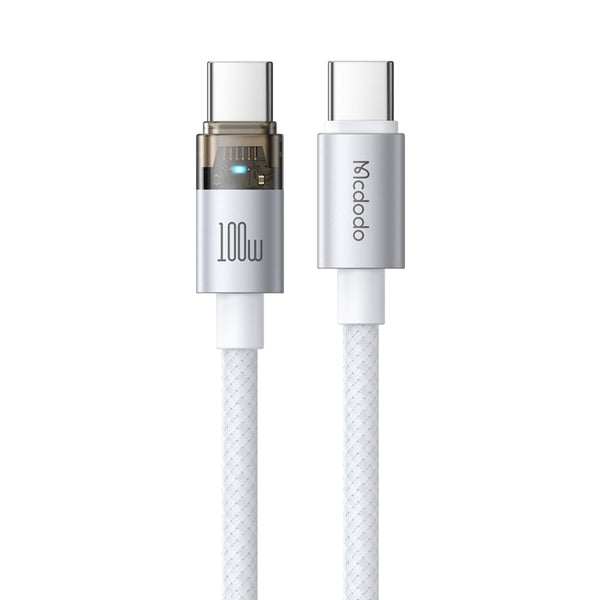 MCDODO CA-5580 Transparent Cable with Charging Light 1.2m