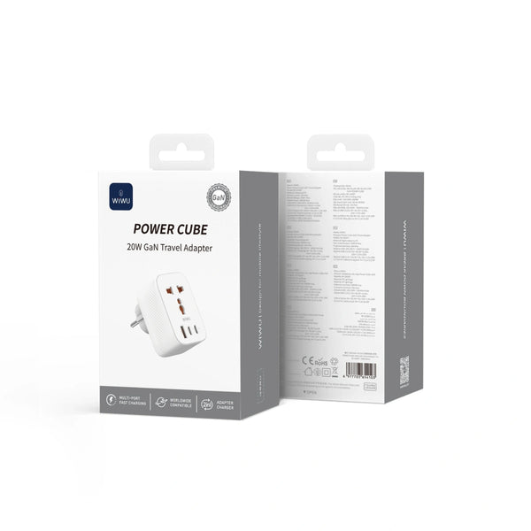 WiWU 20W Power Cube GaN Travel Adapter UA007