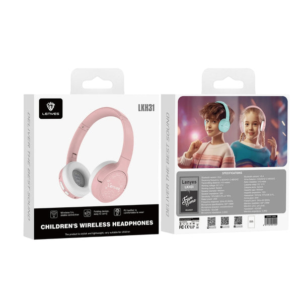 LENYES Adjustable Kids Bluetooth Headphones with Cable Mode