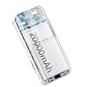 USAMS PD20W Dual-port Digital Display Fast Charging Power Bank With Dual Cables
