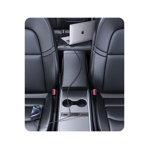 USAMS US-SJ649 60W 4 ports Car Central Control Charging HUB For Tesla 3/YC