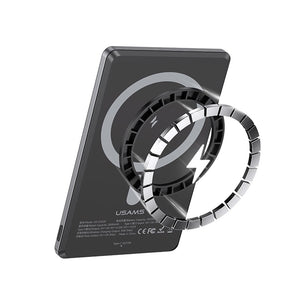 USAMS US-CD220 PD20W Ultra-thin Aluminum Alloy Magnetic Wireless Fast Charging Power Bank 5000mAh
