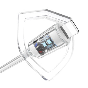 USAMSUS-SJ659 Type-C To Lightning PD Fast Charging Transparent Data Cable With Light--Cloud Series 1.2M