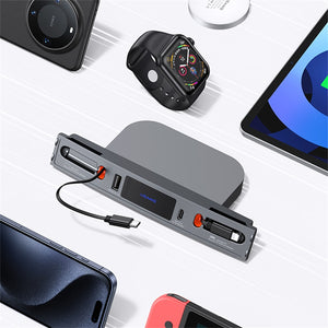 USAMS US-SJ649 60W 4 ports Car Central Control Charging HUB For Tesla 3/YC