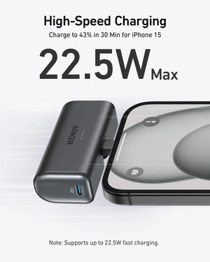 Anker Nano Power Bank (22.5W, Built-In USB-C Connector) 5000mAh