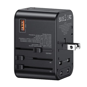 USAMS US-CC199 T62 65W Dual Type-C+USB Universal Travel Charger (US/AU/UK/EU)