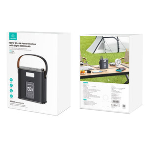 USAMS USAMS-ST Fast Charging Kit(US-CD196 130W 2C+3A Power Station 80000mAh+Type-C To Type-C 100W PD Fast Charging Cable )