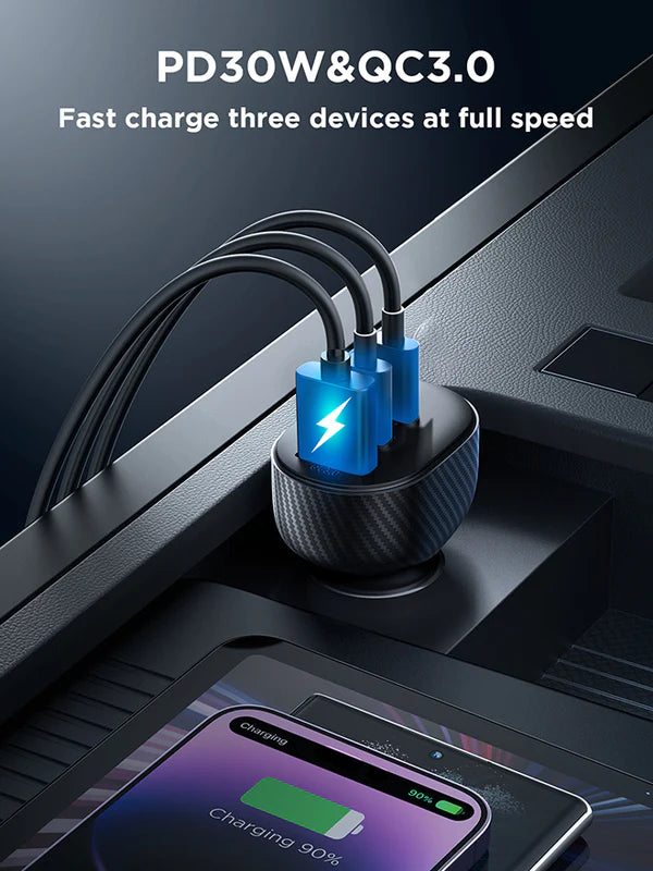 JOYROOM JR-CCD04 30W 2C1A Digital Display Car Charger