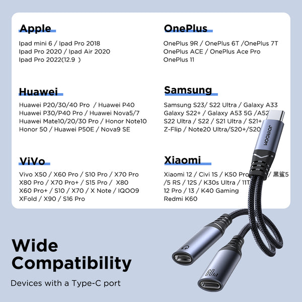 JOYROOM SY-C03 Type-C To X2 Type-C Adapter