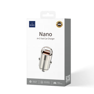 WIWU 30W Nano A+C Fast Car Charger Wi- QC028