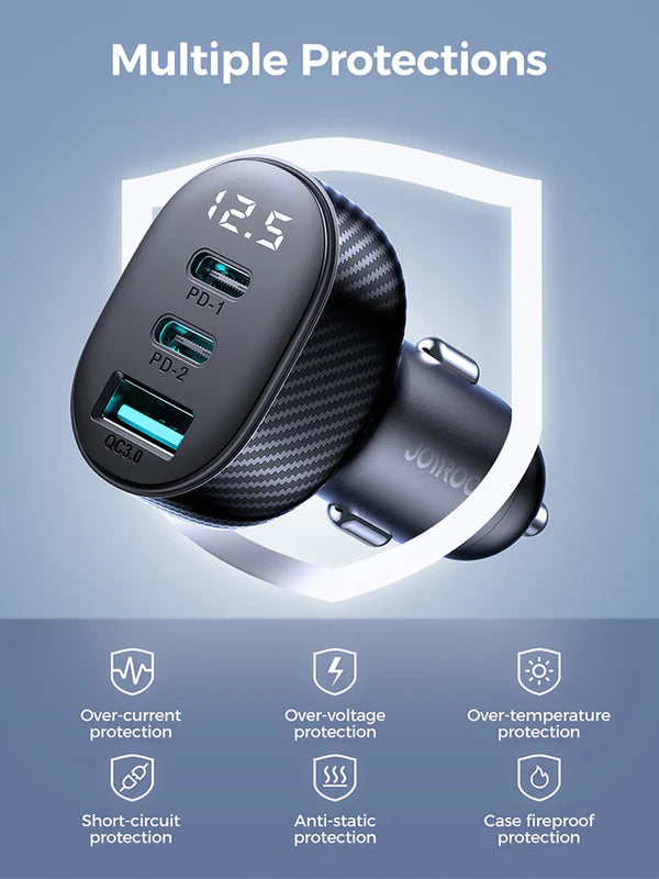 JOYROOM JR-CCD04 30W 2C1A Digital Display Car Charger