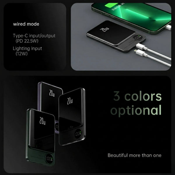 Delicate Magnetic 22.5W Wireless Charging Power Bank
