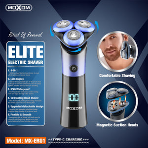 MOXOM MX-ER01 IPX6 Elite LCD Electric Shaver