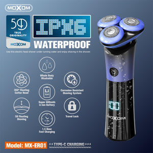 MOXOM MX-ER01 IPX6 Elite LCD Electric Shaver