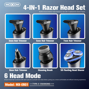 MOXOM MX-ER01 IPX6 Elite LCD Electric Shaver